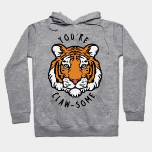 Tiger Animal Puns Claw-some Hoodie